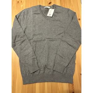 NWT* Collars & Co Mens V Neck Cashmere Blend Sweater Large